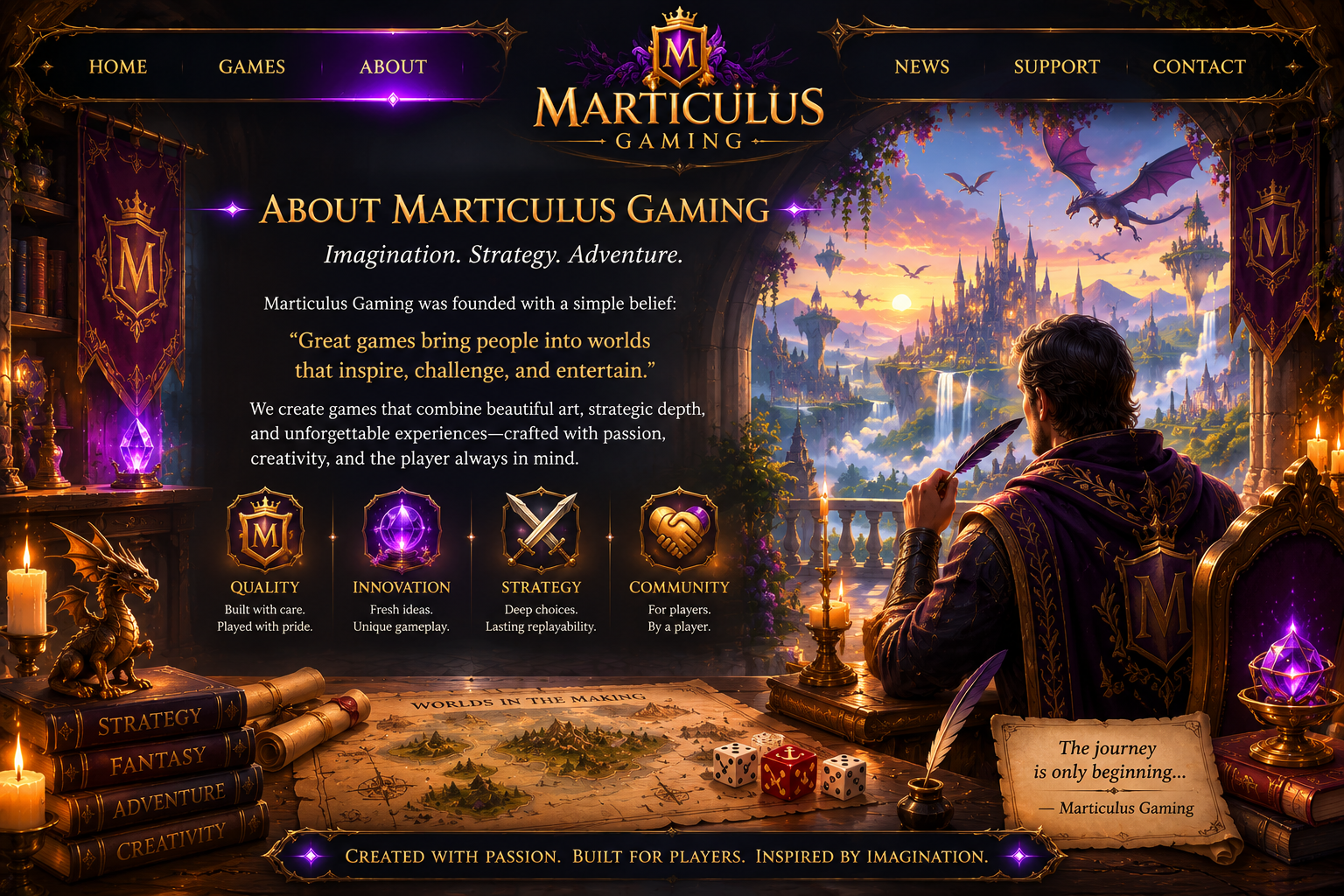 Marticulus Gaming homepage