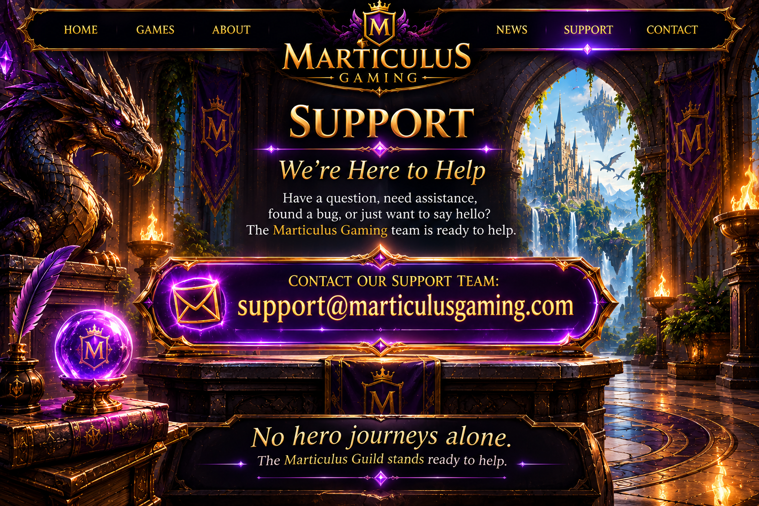 Marticulus Gaming homepage
